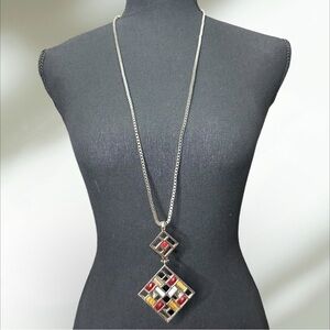 WHBM Necklace Genuine Tiger’s Eye Cut Out Pendant